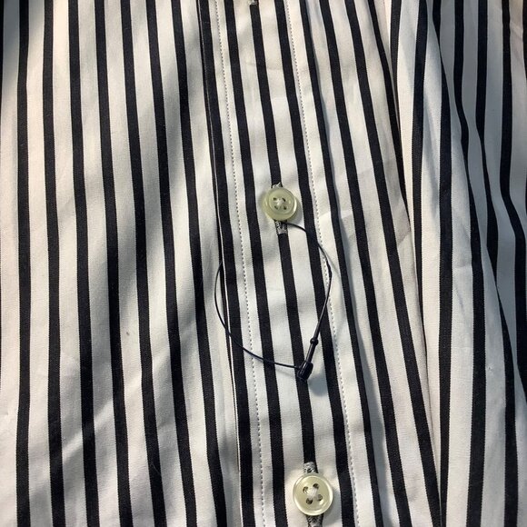 Ralph Lauren Men’s Button Down Shirt 2XLT Black White Stripe - Picture 6 of 13
